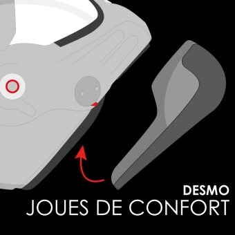 Interior casco Roof Par de Mejillas Desmo RO32 Interior casco Roof Par de Mejillas Desmo RO32